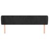 vidaXL Горна табла за легло с уши, черна, 203x23x78/88 см, кадифе