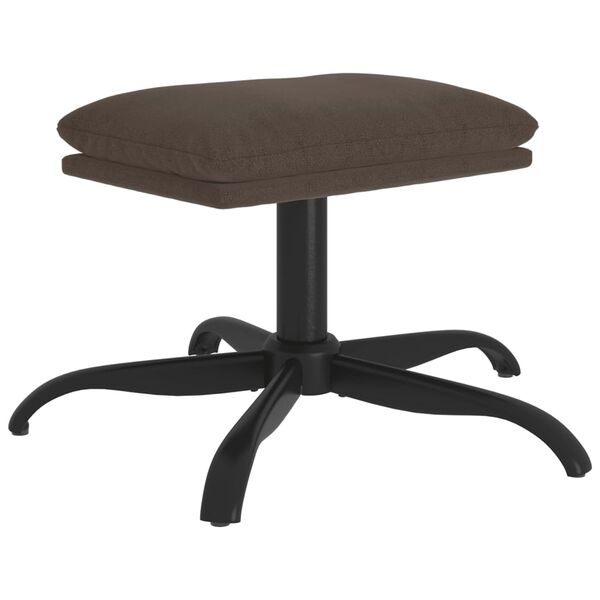 vidaXL Табуретка, тъмносива, 60x60x36 см, плат микрофибър