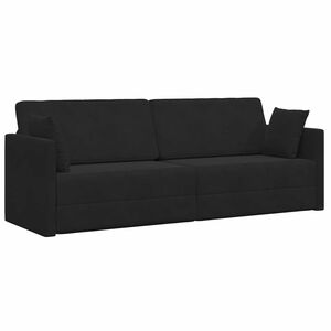 vidaXL Диван-легло за под Черно 213 x 70 x 77 см Кадифе