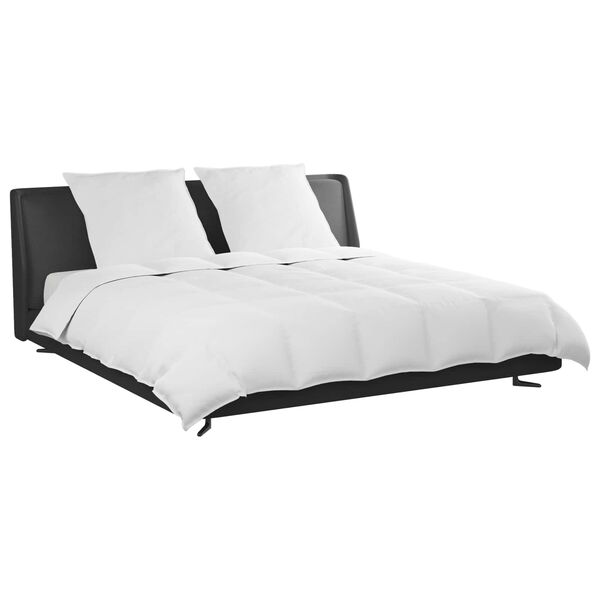 vidaXL Комплект завивки с възглавница 3 pcs Бяло Пухени пера