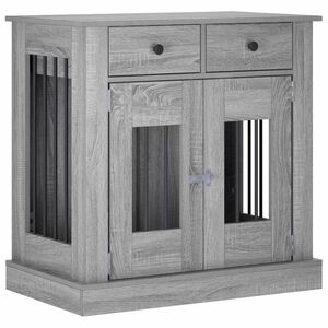vidaXL Мебели за кучешка клетка Сив Сонома 80 x 47,5 x 80 см