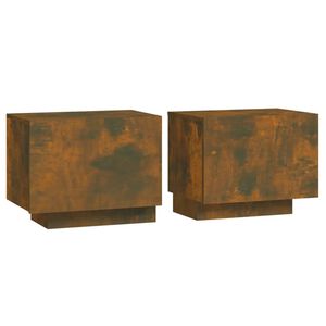 vidaXL Нощно шкафче, опушен дъб, 100x35x40 см, инженерно дърво