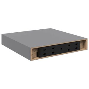 vidaXL Окачен стенен рафт, сив, 23x23,5x3,8 см, МДФ