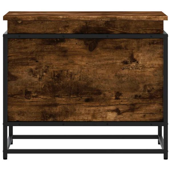 vidaXL Кутия за съхранение, опушен дъб, 60x40x51,5 см, инженерно дърво