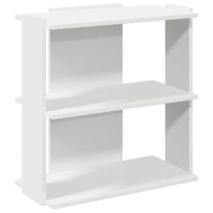 vidaXL Шкаф за книги на 3 етажа, бял 60x30x60 cm