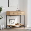 vidaXL Конзолна маса, дъб сонома, 75x34,5x75 см, инженерно дърво