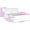 vidaXL Рамка за легло Сонома 180 x 200 cm Солидно борово дърво