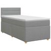 vidaXL Континентално легло с матрак Светлосиво 90 x 190 cm Текстил