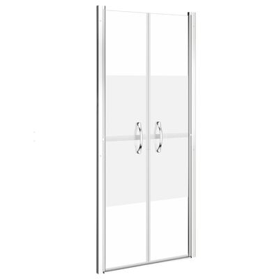 vidaXL Врата за душ, полуматирано ESG стъкло, 101x190 см