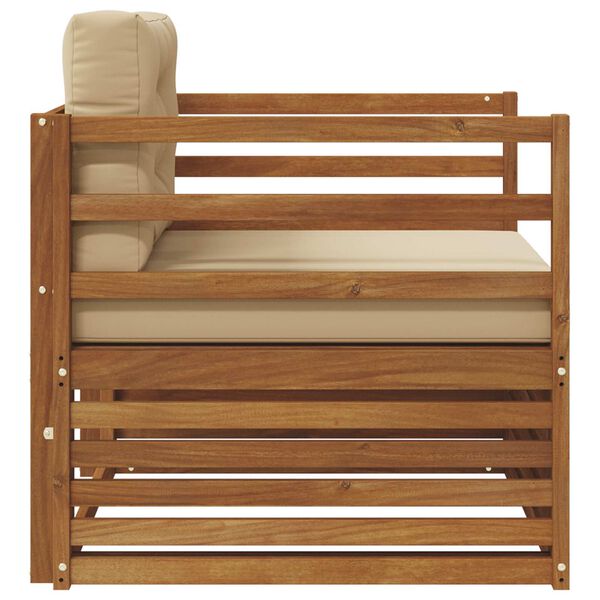 vidaXL Комплект дивани за открито Солидно акациево дърво и полиестер