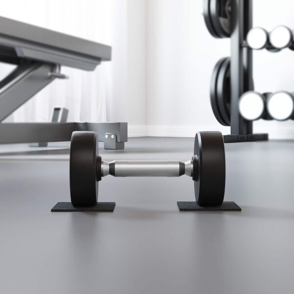 vidaXL Гумена подложка Черно Каучук