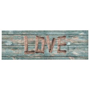 vidaXL Кухненско килимче, перимо, надпис "Love", 60x300 см