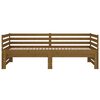 vidaXL Разтегателна кушетка, меденокафява, 2x(80x200) см, бор масив