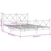 vidaXL Метална рамка за легло с горна и долна табла, черна, 150x200 см
