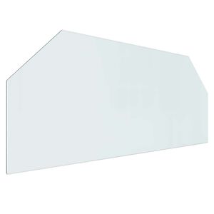 vidaXL Стъклена плоча за камина Прозрачен 120 x 50 cm Стъкло