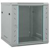 vidaXL Мрежов кабинет със съхранение Сив 60 x 60 x 65 см Стомана