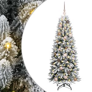 vidaXL С изкуствено коледно дърво с 150 LED светодиода Бяло 150 cm