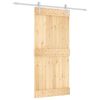 vidaXL Преплъзваща се врата Естествено и бяло 95 x 210 cm