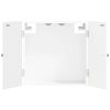 vidaXL Кабинет за дартборд BREDA Бял гланц 52,5 x 10,5 x 53,5 см