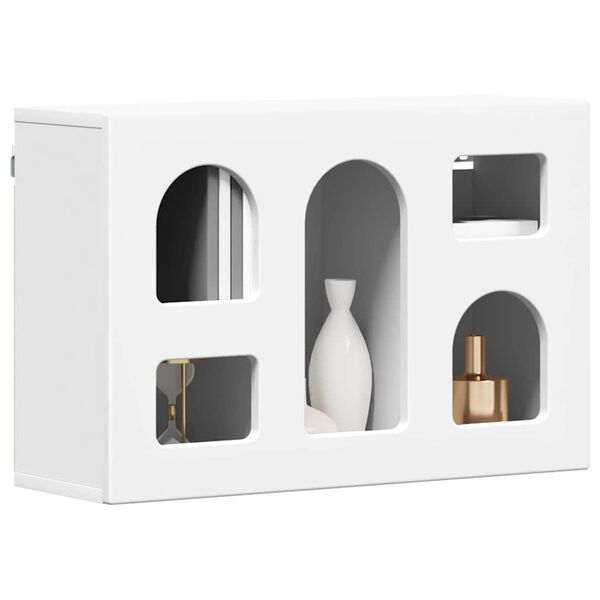 vidaXL Висящ шкаф с рафт Бяло 60 x 20 x 40 см Инженерно дърво