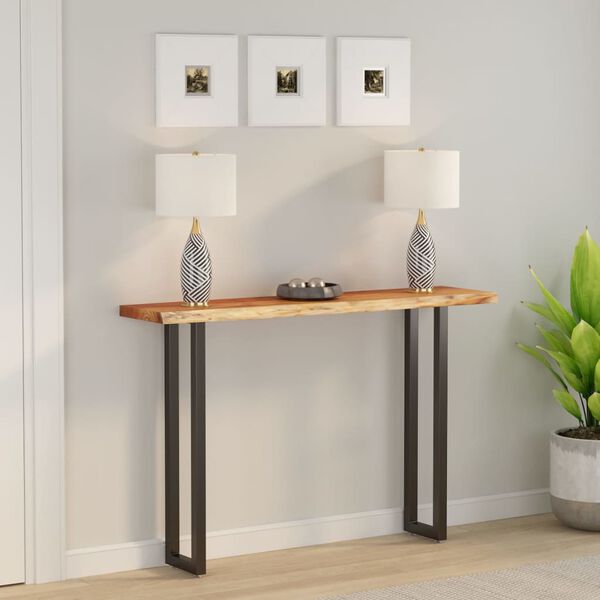 vidaXL Плот за маса, 180x30x2,5 см, правоъгълен, акация масив, жив ръб