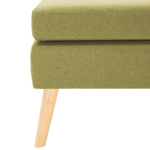 vidaXL Табуретка, зелена, текстил