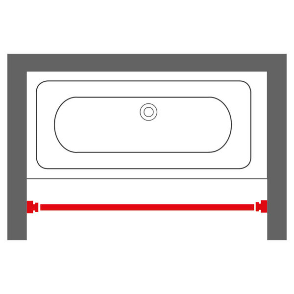 Sealskin Телескопична релса за душ завеса, 255 см, бяла