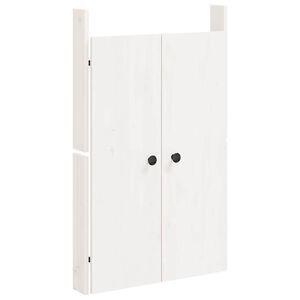 vidaXL Кухненски вратички за открито, MEPPEL, бели, 50x9x82 см, бор масив