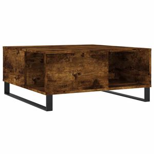vidaXL Кафе маса, опушен дъб, 80x80x36,5 см, инженерно дърво