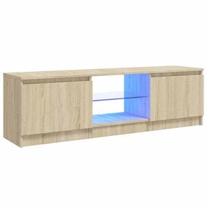 vidaXL ТВ шкаф с LED осветление, дъб сонома, 120x30x36 см