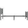 vidaXL Метална рамка за легло с горна и долна табла, черна, 107x203 см