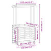 vidaXL Външна бар маса с покрив 112,5x57x195,5 см масивно дърво
