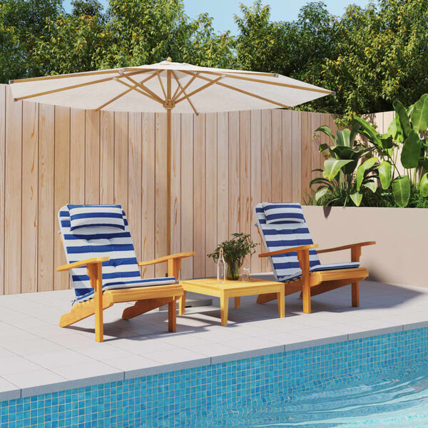 vidaXL Възглавници за столове Адирондак 2 бр синьо-бели Оксфорд плат