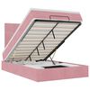 vidaXL Османска легло с матраци и LED, розово, 120x190 см, кадифе