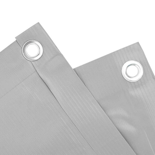 vidaXL Параван за тераса, сив, 600x90 см, PVC