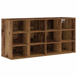 vidaXL Шкаф за обувки 103 x 30 x 51 см Инженерна дървесина Старо дърво