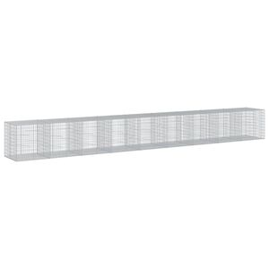 vidaXL Габионна кошница с покритие, 900x100x100 см, поцинковано желязо