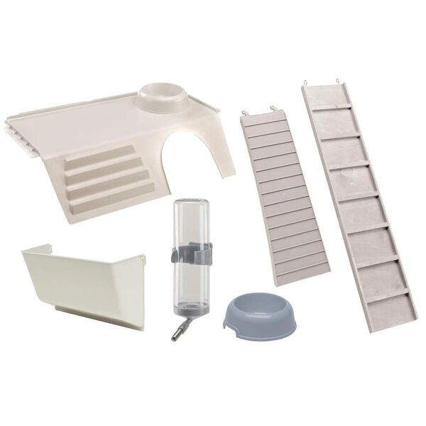 Ferplast Клетка за зайци Barn 100 Double, 95x57x121 см, сива