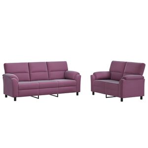vidaXL Комплект дивани 2 pcs Лилаво Кадифе