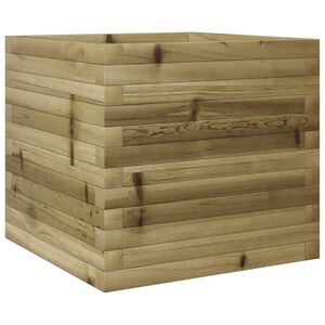 vidaXL Градинска кашпа, 50x50x45,5 см, импрегнирано борово дърво