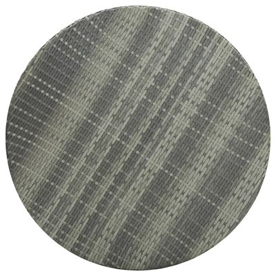 vidaXL Градинска маса, сива, 75,5x106 см, полиратан