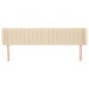 vidaXL Горна табла за легло с уши, кремава, 203x23x78/88 см, плат