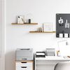 vidaXL Стенен рафт с рафт 2 pcs Бежово 60 x 9 x 3 cm Инженерно дърво