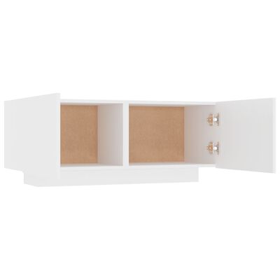 vidaXL Нощно шкафче, бяло, 100x35x40 см, ПДЧ