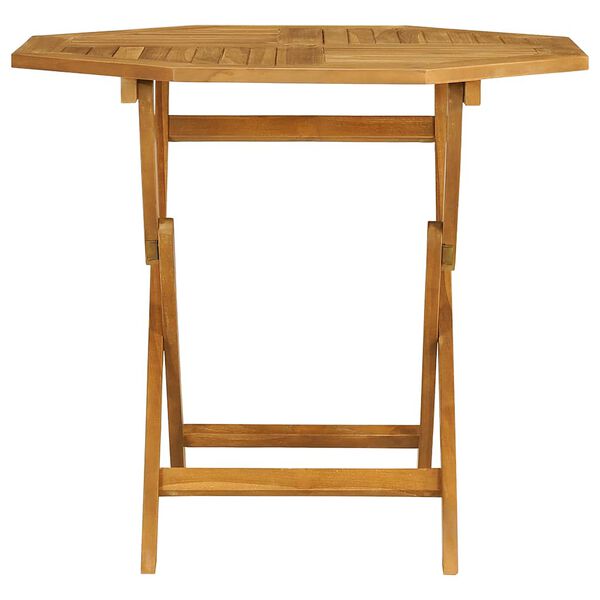 vidaXL Градински трапезен комплект, 5 части, тиково дърво масив