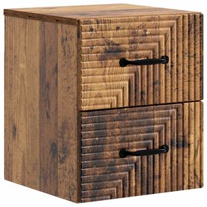 vidaXL Спален шкаф с монтаж на стена Старо дърво 34,5 x 33 x 40 см