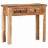 vidaXL Конзолна маса, 90,5x30x75 см, акация и регенерирано дърво масив