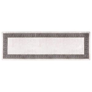 vidaXL Килим, миещ се, 80x300 см, светлобежов