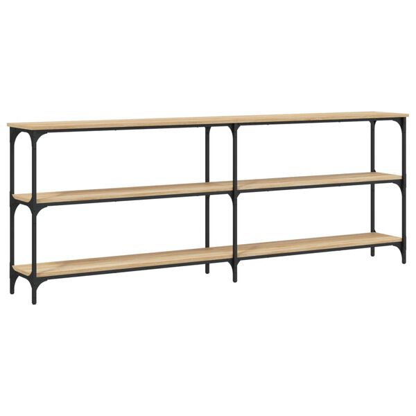 vidaXL Конзолна маса, дъб сонома, 200x29x75 см, инженерно дърво