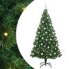 vidaXL С изкуствено коледно дърво с 300 LED светодиода Зелен 210 cm